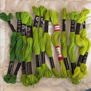 Embroidery Floss Friendship Yarn Craft Thread Set in Green Shades